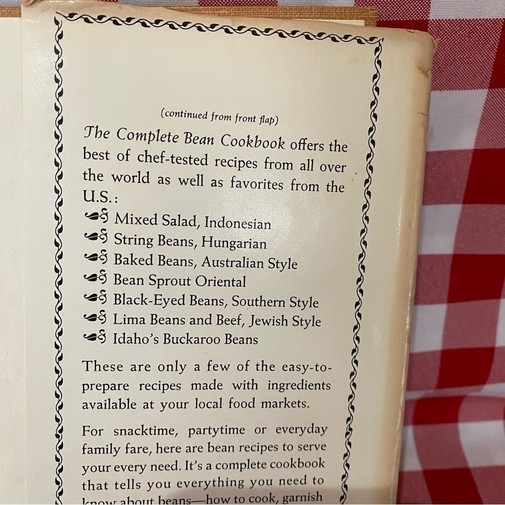 Vintage 1967 The Complete BEAN Cookbook by Victor Bennett Hardcover w Dustjacket - Picture 4 of 11